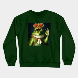 Portrait of Renaissance Frog King Crewneck Sweatshirt